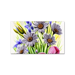 Expressive Watercolor Flowers Botanical Foliage Sticker Rectangular (10 Pack) by GardenOfOphir