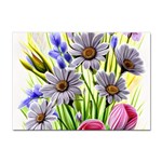 Expressive Watercolor Flowers Botanical Foliage Sticker A4 (10 pack) Front