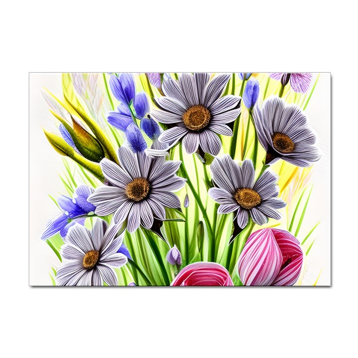 Expressive Watercolor Flowers Botanical Foliage Sticker A4 (10 pack)