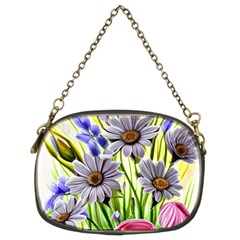 Expressive Watercolor Flowers Botanical Foliage Chain Purse (two Sides) by GardenOfOphir