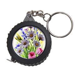 Expressive Watercolor Flowers Botanical Foliage Measuring Tape by GardenOfOphir