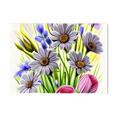 Expressive Watercolor Flowers Botanical Foliage Crystal Sticker (a4)