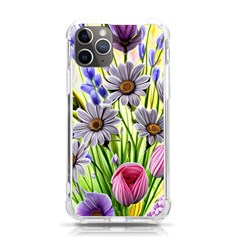 Expressive Watercolor Flowers Botanical Foliage Iphone 11 Pro 5 8 Inch Tpu Uv Print Case by GardenOfOphir