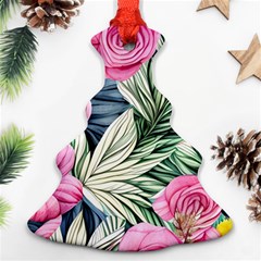 Delightful Watercolor Flowers And Foliage Ornament (christmas Tree)  by GardenOfOphir