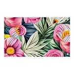 Delightful Watercolor Flowers And Foliage Banner and Sign 5  x 3  Front