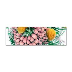 Coral Watercolor Flowers Botanical Foliage Sticker Bumper (100 Pack) by GardenOfOphir