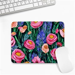 Cute Watercolor Flowers And Foliage Small Mousepad by GardenOfOphir