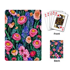 Cute Watercolor Flowers And Foliage Playing Cards Single Design (rectangle) by GardenOfOphir