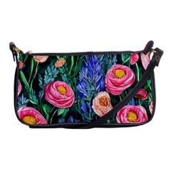 Cute Watercolor Flowers And Foliage Shoulder Clutch Bag by GardenOfOphir