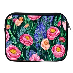 Cute Watercolor Flowers And Foliage Apple Ipad 2/3/4 Zipper Cases by GardenOfOphir