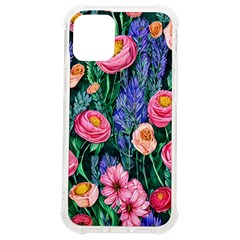 Cute Watercolor Flowers And Foliage Iphone 12 Mini Tpu Uv Print Case	 by GardenOfOphir