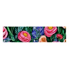 Cute Watercolor Flowers And Foliage Banner And Sign 4  X 1 