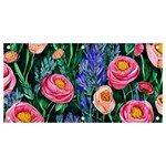 Cute Watercolor Flowers And Foliage Banner and Sign 4  x 2  Front