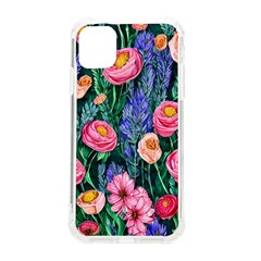 Cute Watercolor Flowers And Foliage Iphone 11 Tpu Uv Print Case