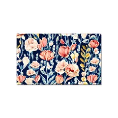 Exquisite Watercolor Flowers And Foliage Sticker (rectangular) by GardenOfOphir