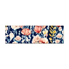 Exquisite Watercolor Flowers And Foliage Sticker (bumper) by GardenOfOphir