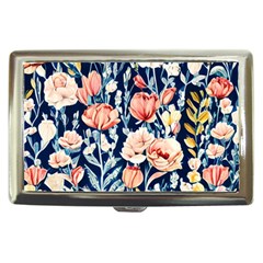 Exquisite Watercolor Flowers And Foliage Cigarette Money Case by GardenOfOphir