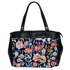 Exquisite Watercolor Flowers And Foliage Oversize Office Handbag by GardenOfOphir