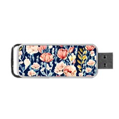 Exquisite Watercolor Flowers And Foliage Portable Usb Flash (one Side) by GardenOfOphir