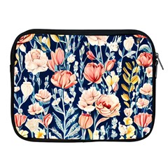 Exquisite Watercolor Flowers And Foliage Apple Ipad 2/3/4 Zipper Cases by GardenOfOphir