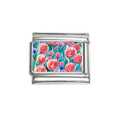 Brilliantly Hued Watercolor Flowers In A Botanical Italian Charm (9mm)