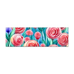 Brilliantly Hued Watercolor Flowers In A Botanical Sticker Bumper (10 Pack) by GardenOfOphir