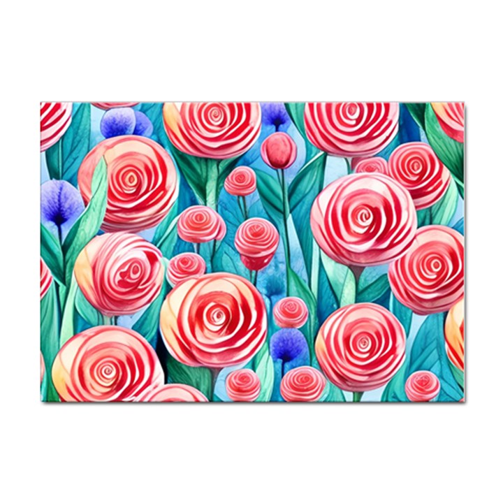 Brilliantly Hued Watercolor Flowers In A Botanical Sticker A4 (10 pack)