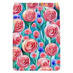 Brilliantly Hued Watercolor Flowers In A Botanical Removable Flap Cover (s) by GardenOfOphir