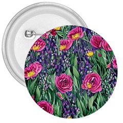 Dazzling Watercolor Flowers And Foliage 3  Buttons by GardenOfOphir