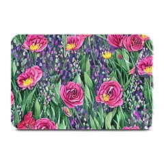 Dazzling Watercolor Flowers And Foliage Plate Mats by GardenOfOphir