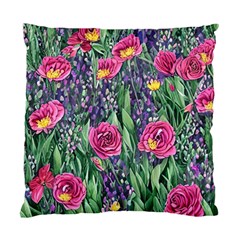 Dazzling Watercolor Flowers And Foliage Standard Cushion Case (one Side) by GardenOfOphir