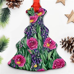 Dazzling Watercolor Flowers And Foliage Ornament (christmas Tree)  by GardenOfOphir