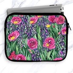 Dazzling Watercolor Flowers And Foliage Apple Ipad 2/3/4 Zipper Cases by GardenOfOphir