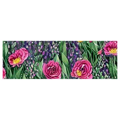 Dazzling Watercolor Flowers And Foliage Banner And Sign 12  X 4  by GardenOfOphir