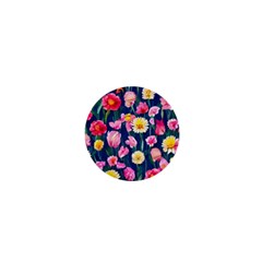 Botanical Flowers Pattern 1  Mini Magnets by GardenOfOphir