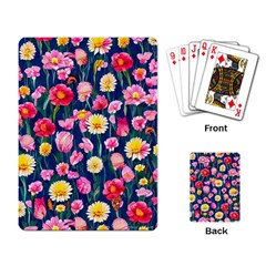 Botanical Flowers Pattern Playing Cards Single Design (rectangle)