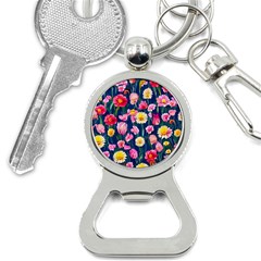 Botanical Flowers Pattern Bottle Opener Key Chain by GardenOfOphir