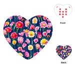 Botanical Flowers Pattern Playing Cards Single Design (Heart) Front