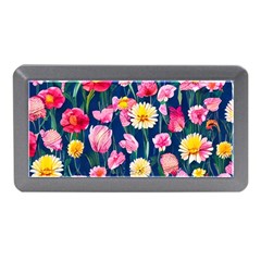 Botanical Flowers Pattern Memory Card Reader (mini) by GardenOfOphir