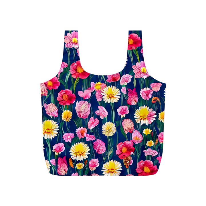 Botanical Flowers Pattern Full Print Recycle Bag (S)