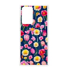 Botanical Flowers Pattern Samsung Galaxy Note 20 Ultra Tpu Uv Case by GardenOfOphir