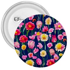 Botanical Flowers Pattern 3  Buttons by GardenOfOphir