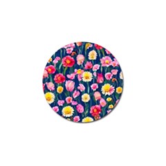 Botanical Flowers Pattern Golf Ball Marker (4 Pack) by GardenOfOphir