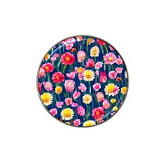 Botanical Flowers Pattern Hat Clip Ball Marker (4 Pack) by GardenOfOphir