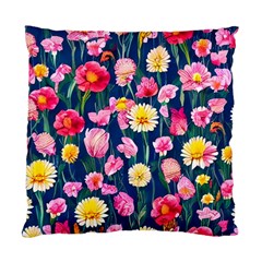 Botanical Flowers Pattern Standard Cushion Case (two Sides) by GardenOfOphir