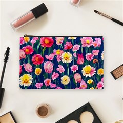 Botanical Flowers Pattern Cosmetic Bag (medium)