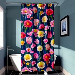 Botanical Flowers Pattern Shower Curtain 36  X 72  (stall)  by GardenOfOphir