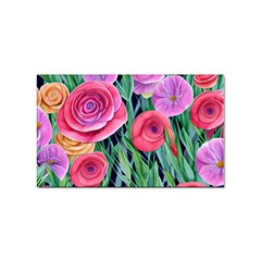 Boho Retropical Flowers Sticker (rectangular) by GardenOfOphir