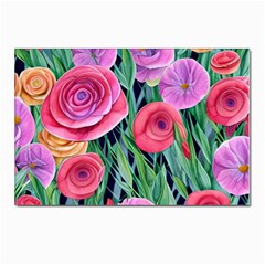 Boho Retropical Flowers Postcard 4 x 6  (pkg Of 10) by GardenOfOphir