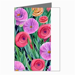 Boho Retropical Flowers Greeting Cards (pkg Of 8) by GardenOfOphir